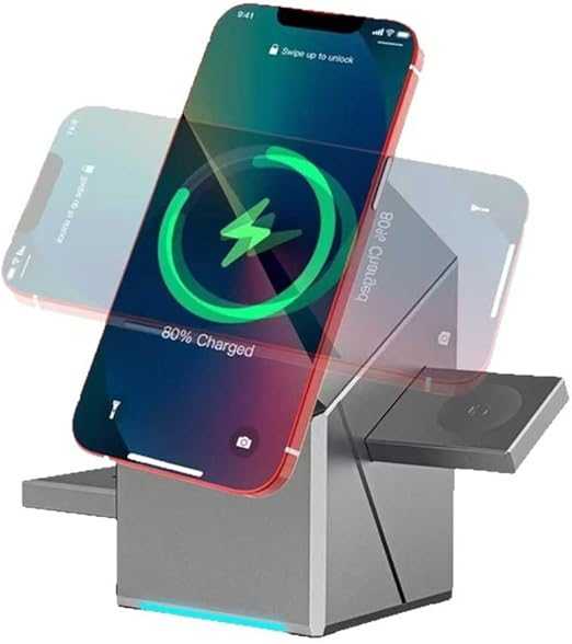 3-in-1 Magnetic Pop-up Wireless Charger – MagSafe Compatible Stand