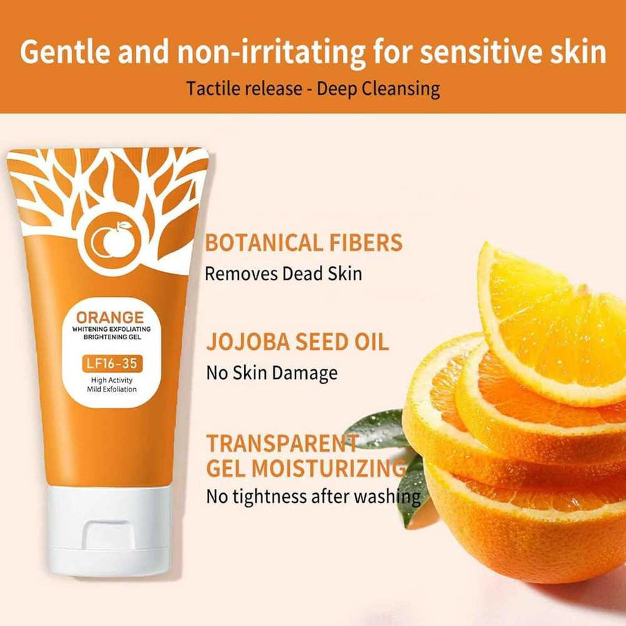 Pack of 2 Orange Exfoliating Gel for Face & Body – Deep Cleanse Duo