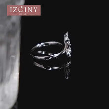 925 Sterling Silver Butterfly Ring with Cubic Zirconia