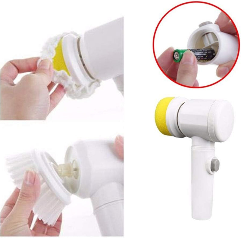 5-in-1 Electric Cleaning Brush with Multiple Heads