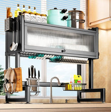 Kitchen Sink Shelf with Cabinet Door – Space-Saving Dish Rack