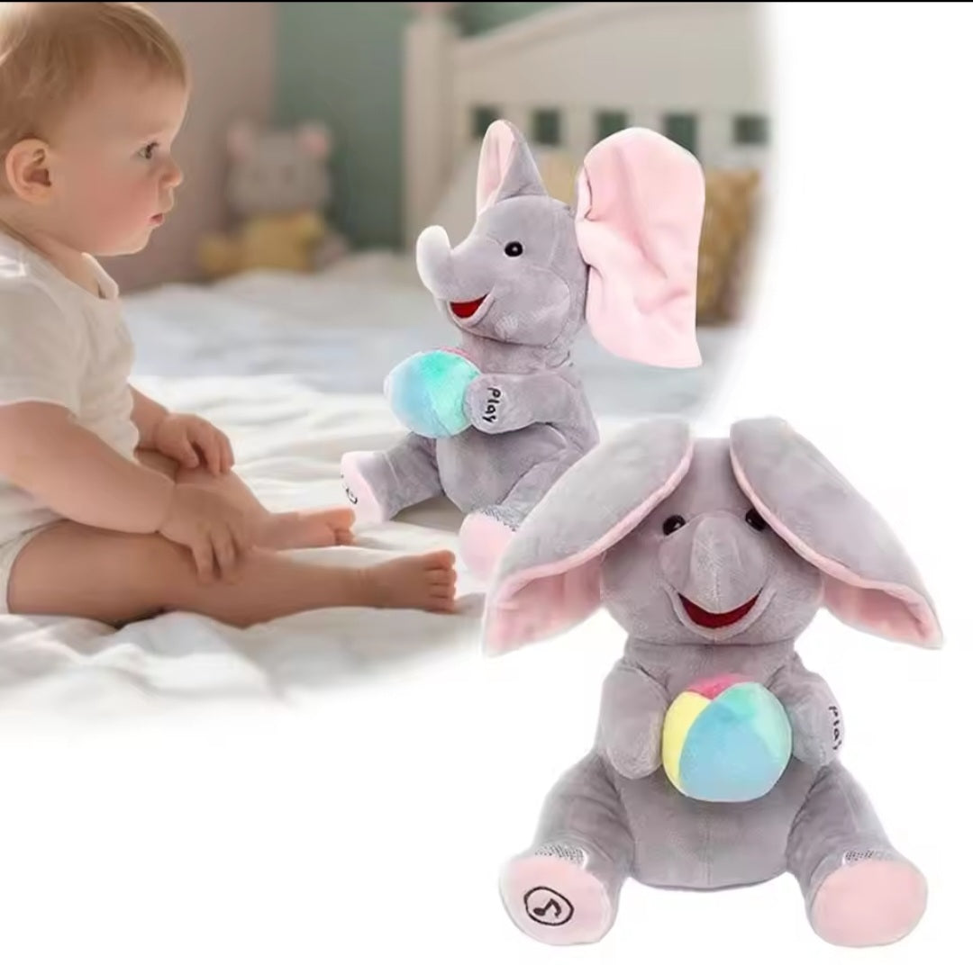 Musical Interactive Hide-and-Seek Elephant Plush Toy