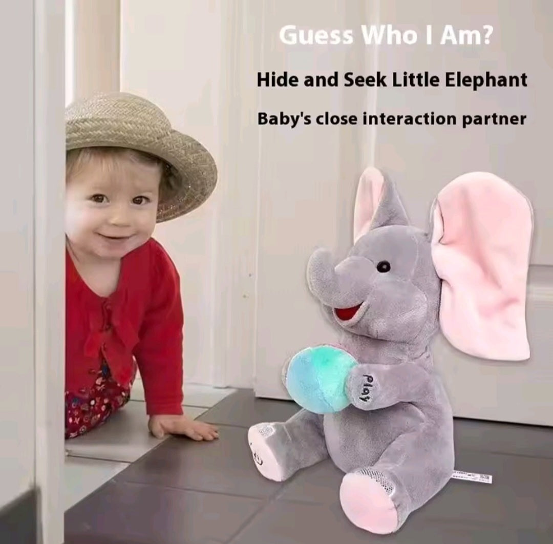 Musical Interactive Hide-and-Seek Elephant Plush Toy