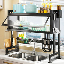 Kitchen Sink Shelf with Cabinet Door – Space-Saving Dish Rack