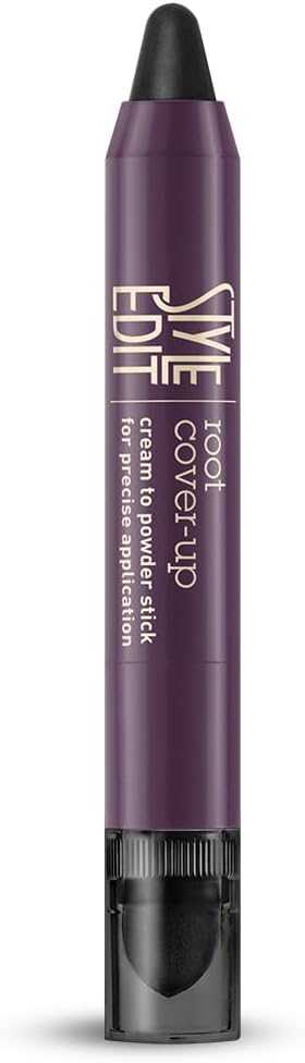Style Edit Root Cover Up Stick – Black, Instant Touch-Up for Hair Roots