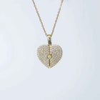 Elegant gold open close heart necklace 1