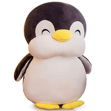 Black penguin soft toy front view